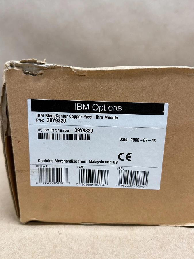 Used IBM 39Y9320 Bladecenter Copper Pass-Thru Module