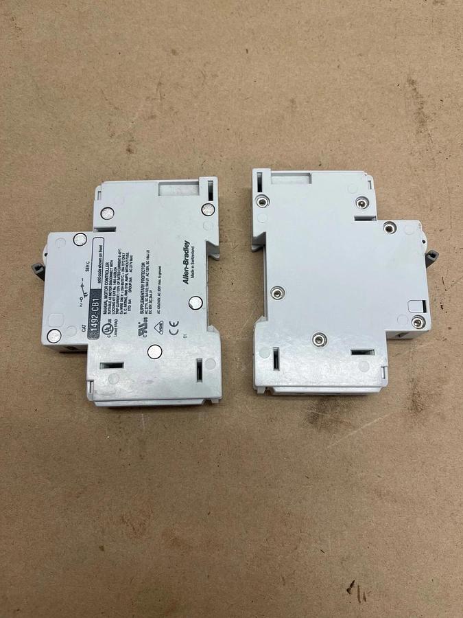 Used Allen-Bradley 1492-CB1 G050 Manual Motor Controller Ser C 5A 1/2Hp 277VAC (2)