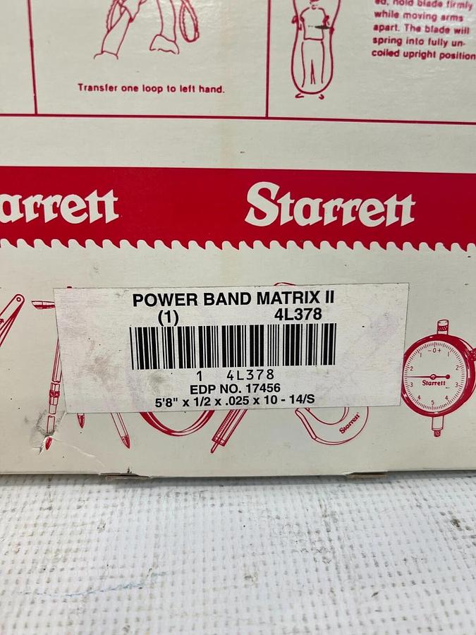 Starrett 4L378 Power Band Matrix II 5’8” x 1/2 x .025 x 10-14/S