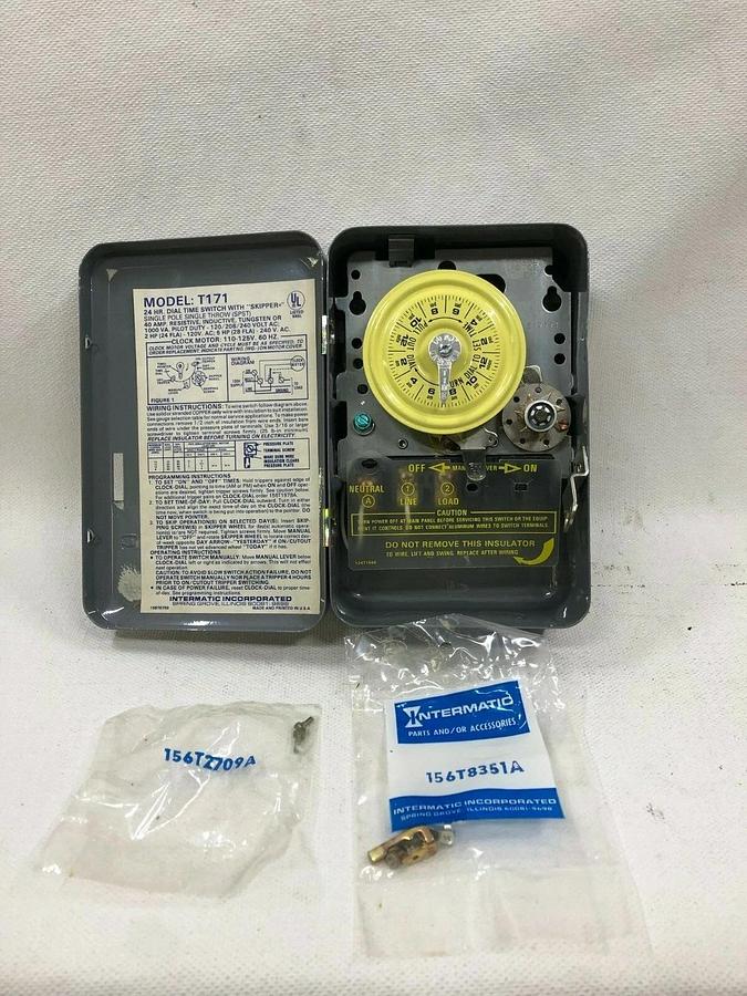 Intermatic T171 24 Hour Dial Time Switch w/ “Skipper”