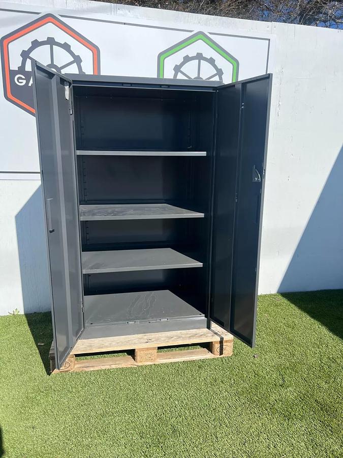 Used Steelcase 2 Door Storage Cabinet, W:36” D:24” H:63.75” - no key