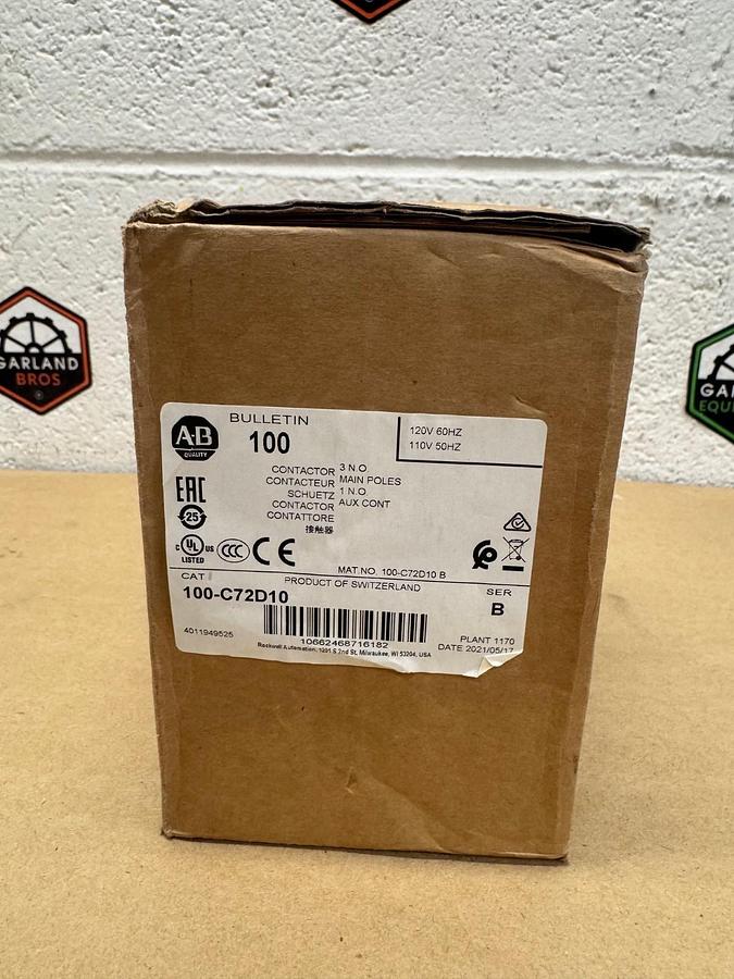 Used Allen Bradley 100-C72D10 Contactor *NEW*