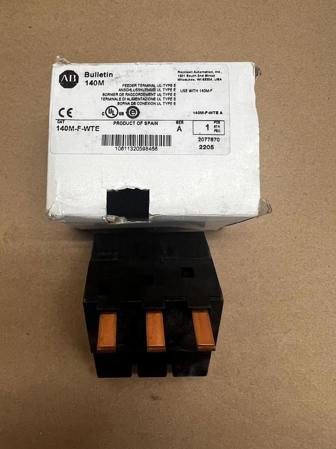 Used Allen Bradley 140M-F-WTE Feeder Terminal UL Type E
