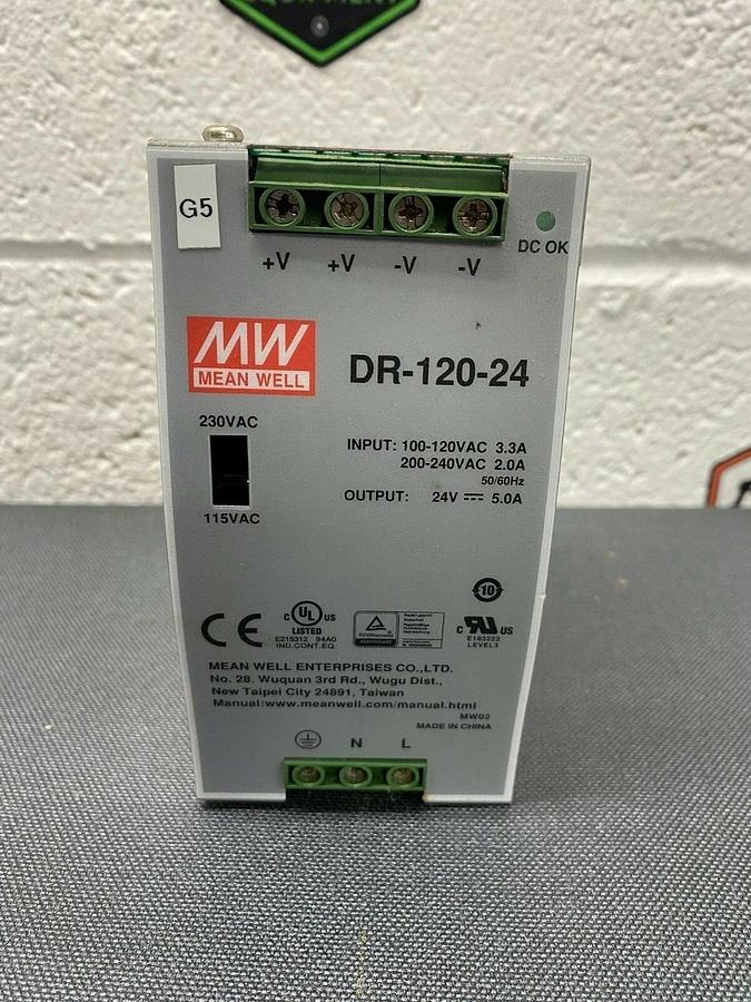 Used Mean Well DR-120-24 Power Supply