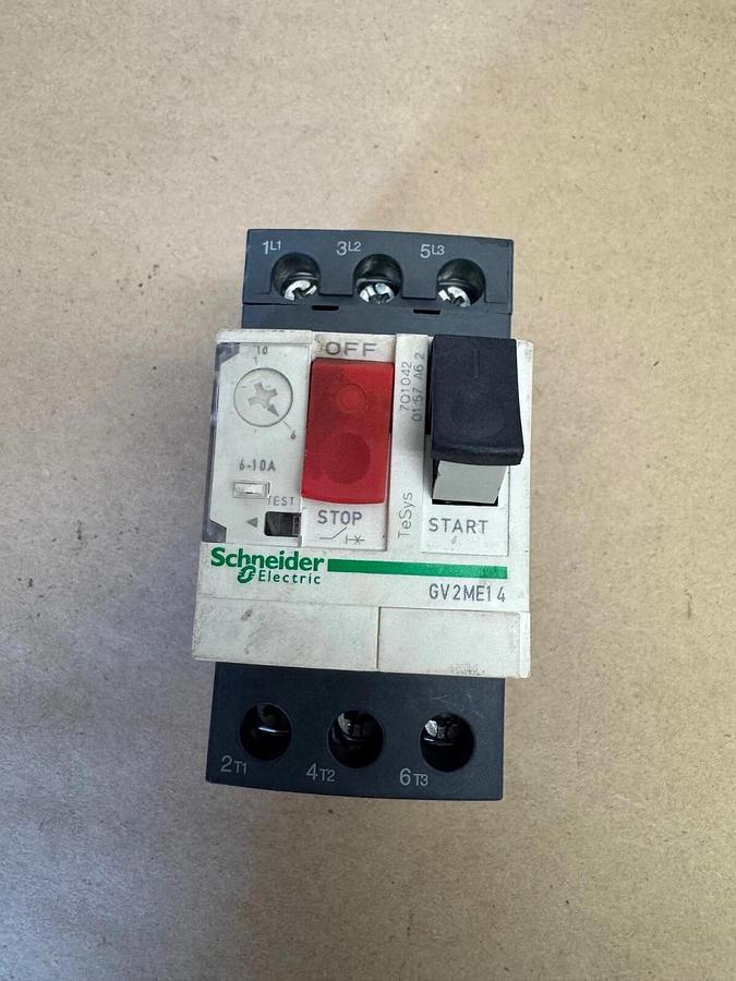 Used Schneider Electric GV2ME14 Motor Starter Circuit Protector, 6-10 A, 690 V, 3kA