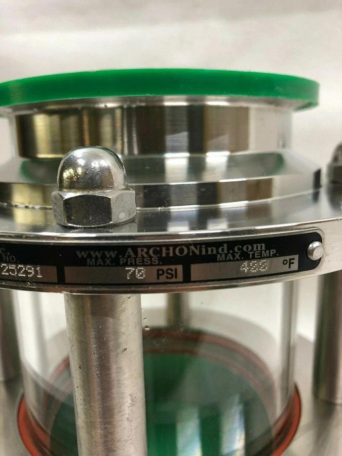 Archon Industries AKGCL-4.0-TES 4” Clamp-On Sigh Flow Indicator