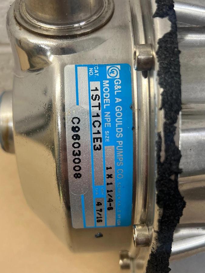 Used Goulds Pumps 1ST1C1E3 1x1 1/4-6 Pump