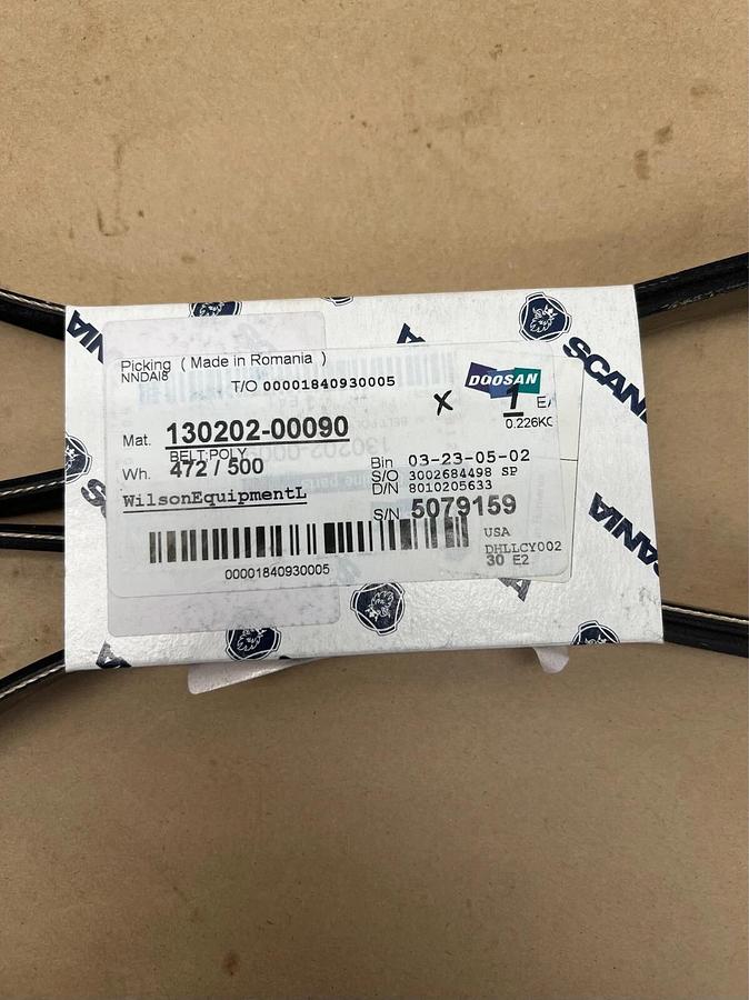 Used Doosan 130202-00090 DX 300LL Belt