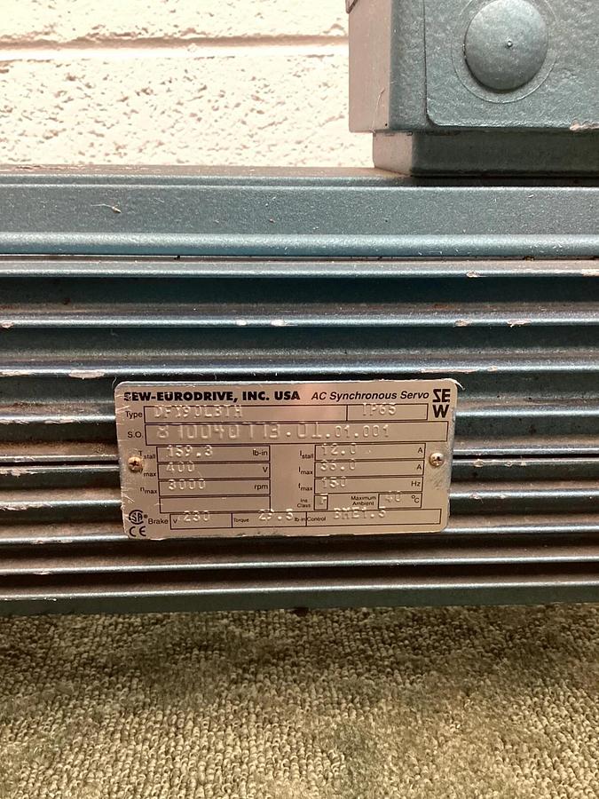 Used SEW-Eurodrive K77DY90LBTH Motor/Gearbox