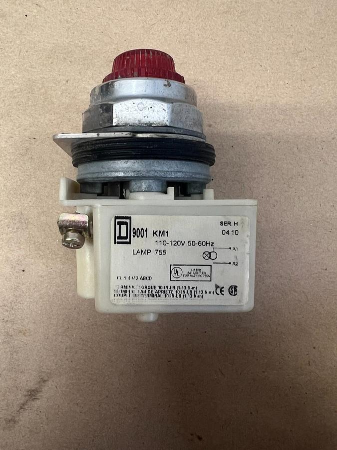 Used Square D 9001 Ser. H Red Off Button