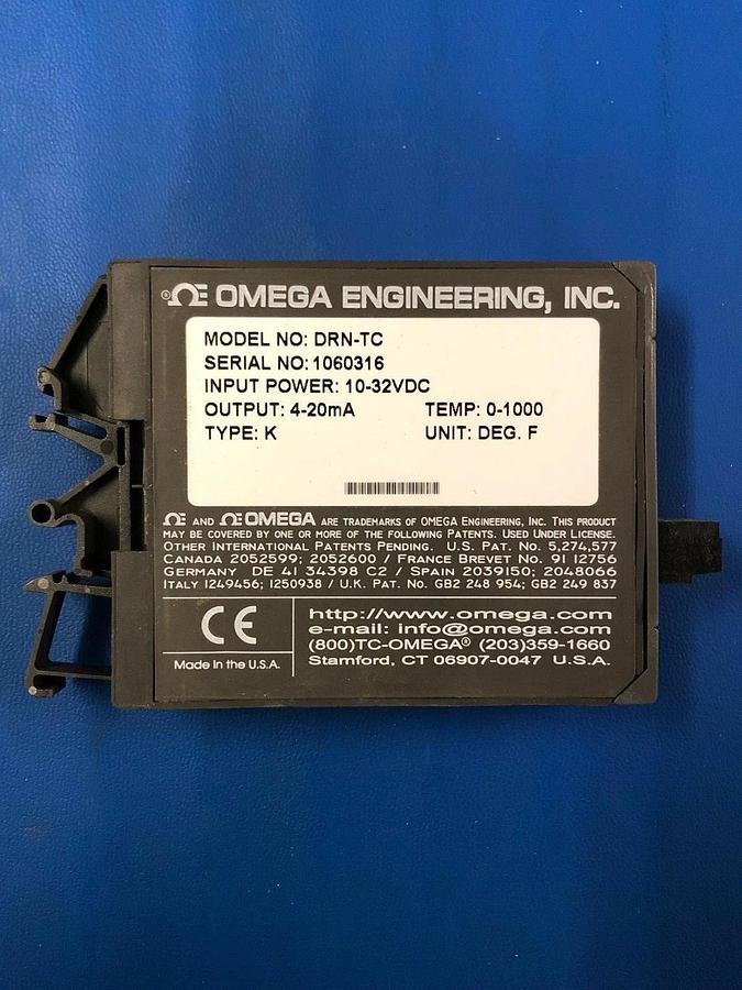 Used Omega Engineering DRN-TC Signal Conditioner with RS232C Communication