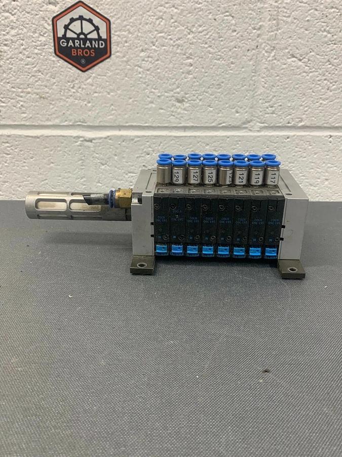 Used Festo CPV-14-VI Valve Bank Manifold Block Pmax=10Bar / 145 psi with Festo U1/2B