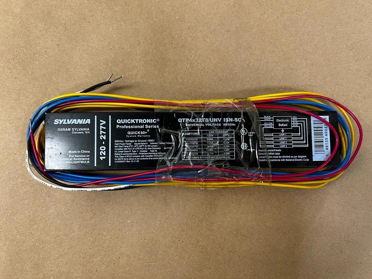 Used Sylvania QTP4x32T8/UNV ISN-SC Instant Start Electronic Replacement Ballast (3)