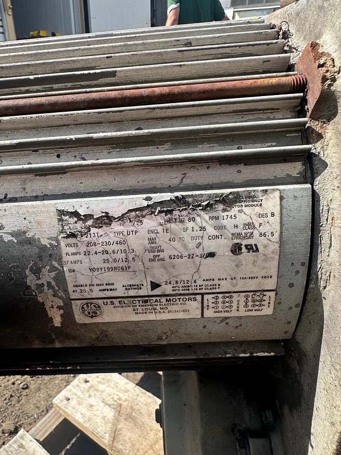 Used U.S. Electrical Motors 10Hp @ 1750Rpm Varidrive Module w/ 7.5Hp Motor @1745Rpm