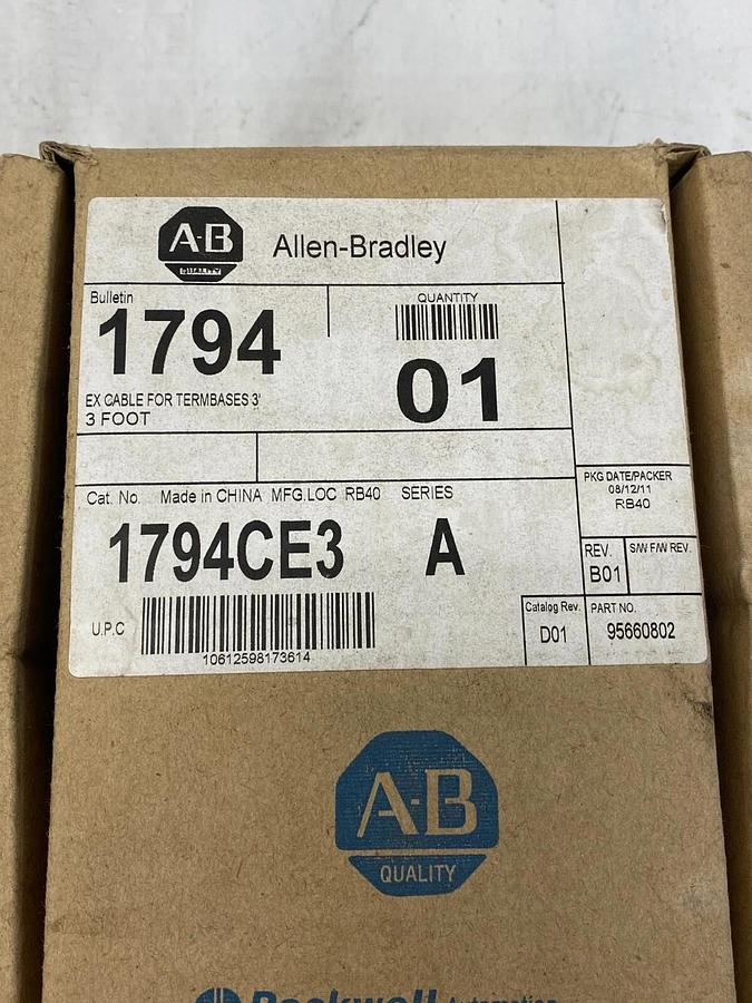 Allen-Bradley 95660802 Ex Cable For Termbases 3 Foot