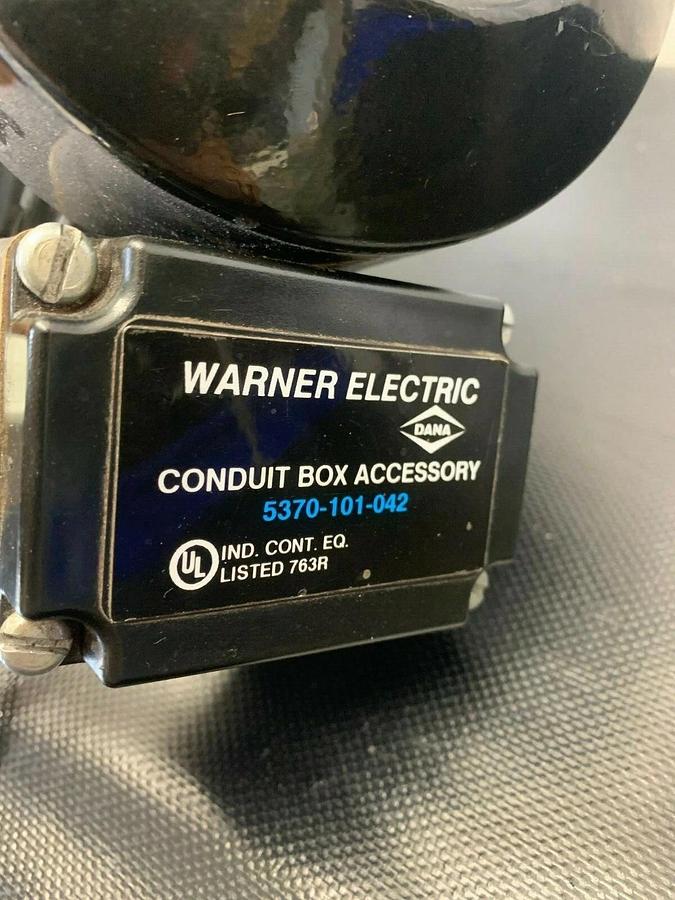 Used Bodine Electric 42r5bfpp-5n Gearmotor with Conduit Box (Warner Electric)