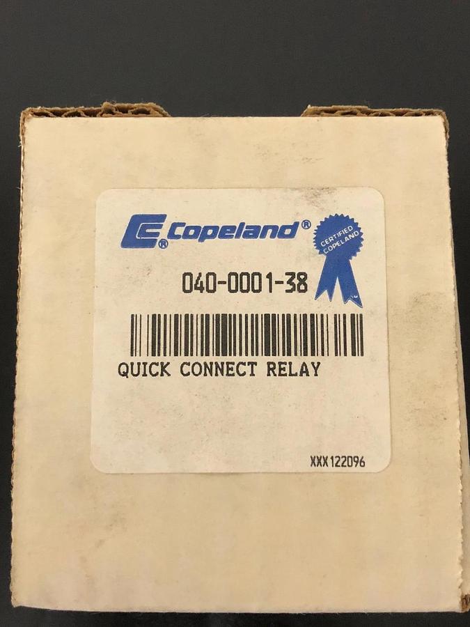 Copeland 040-0001-38 Quick Connect Relay