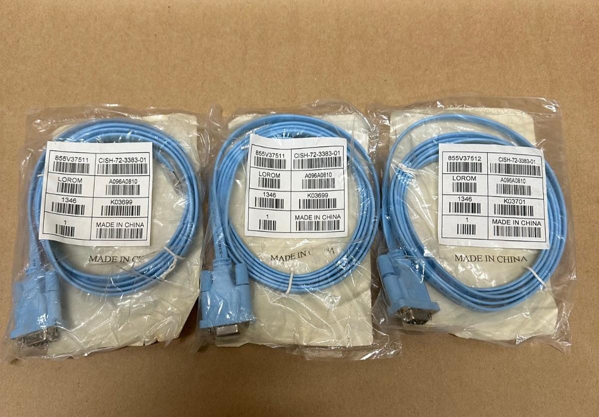 Used Cisco CISH-72-3383-01 Console Cable *NEW* Lot of 3