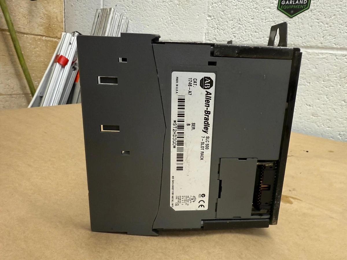 Used Allen Bradley 1746-P2 & 1746-A7 Chassis, Power Supply (P2) and 7-Slot Rack (A7)