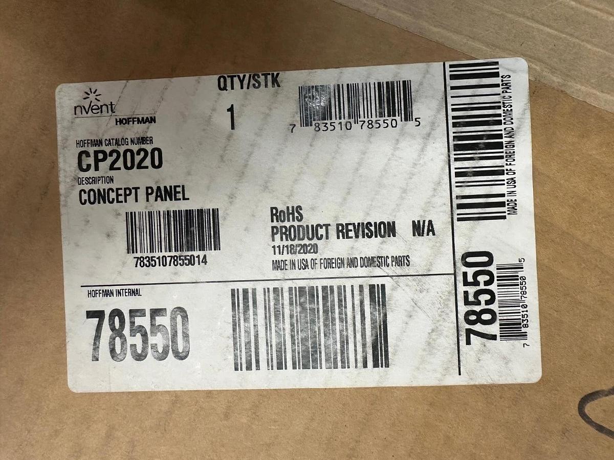 Used Nvent Hoffman CP2020 Concept Panel *FACTORY SEALED*
