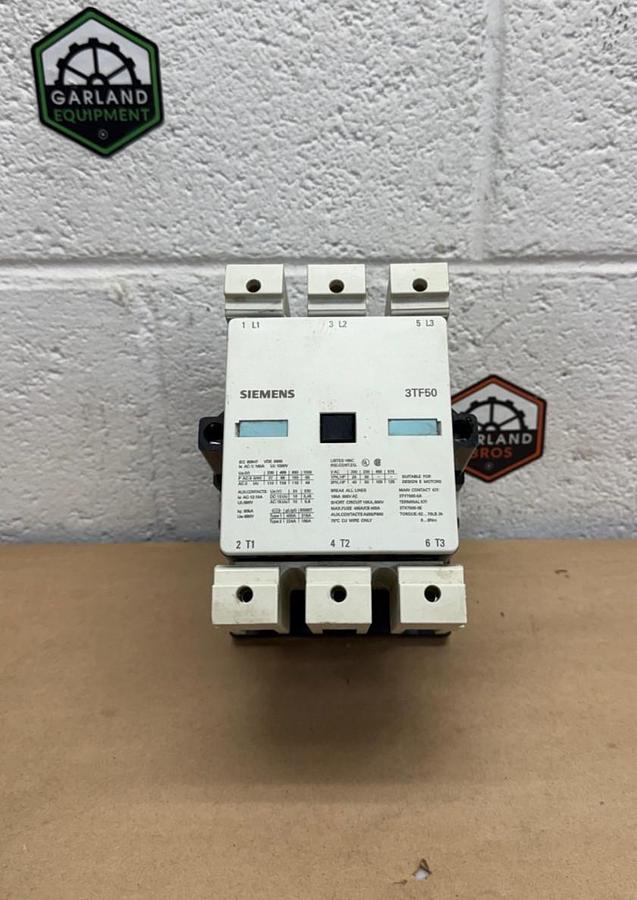 Used Siemens 3TF5011-0AP6 Contactor, 160A, 600VAC