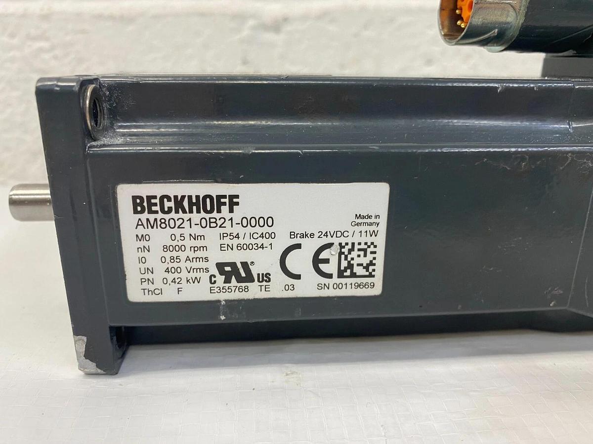 Used Beckhoff AM8021-0B21-0000 Servo Motor PARTS ONLY