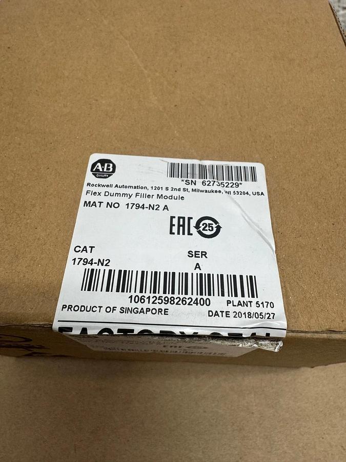 Allen Bradley 1794-N2 Series A Flex Dummy Filler Module *NEW*