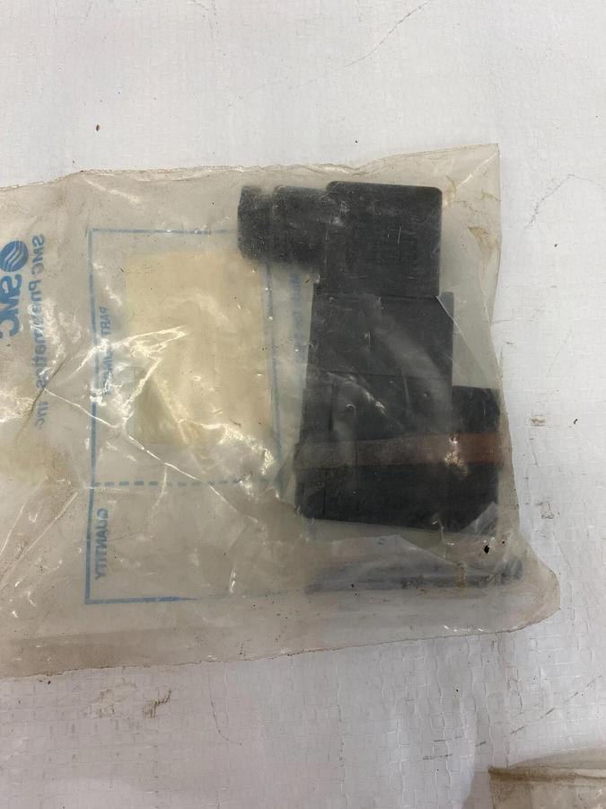 Used SMC SF4-5DZ-50 Connector Valve Assembly for Solenoid Valve - Lot of 3