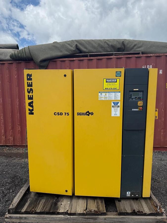 Used Kaeser CSC 75 Rotary Screw Air Compressor, 75Hp, CFM: 345, PSI: 125