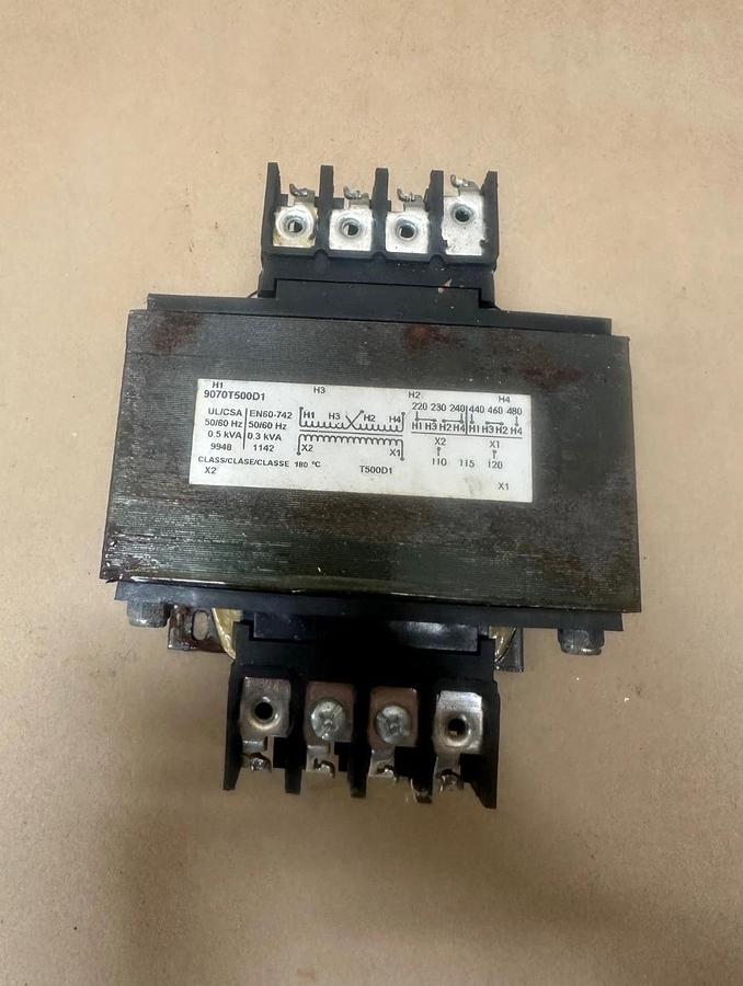 Used Square D 9070T500D1 Industrial Control Transformer