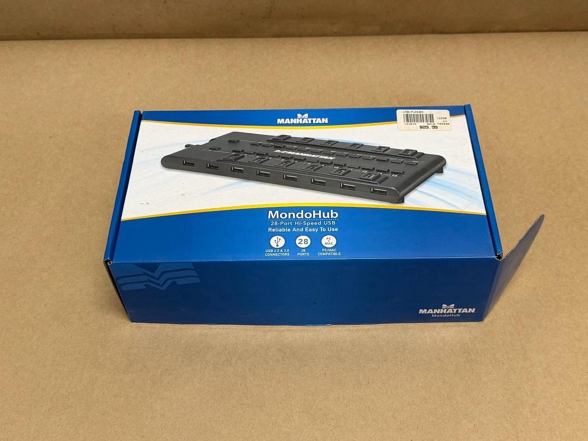 Used Manhattan Mondohub 28-Port Hi-Speed USB *NEW*