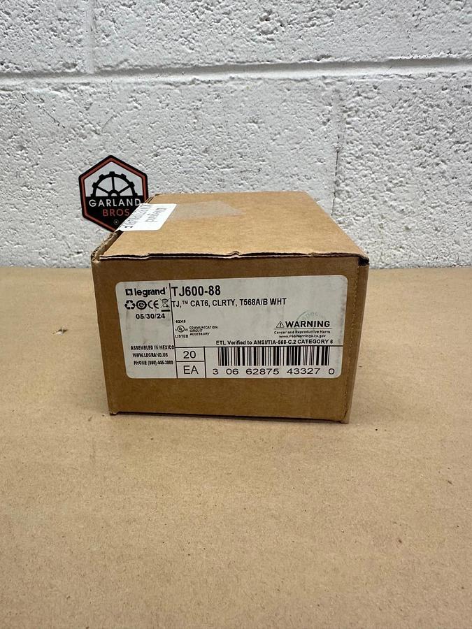 Legrand TJ600-88 Clarity 6 TracJack (Qty 20 per box) *FACTORY SEALED*