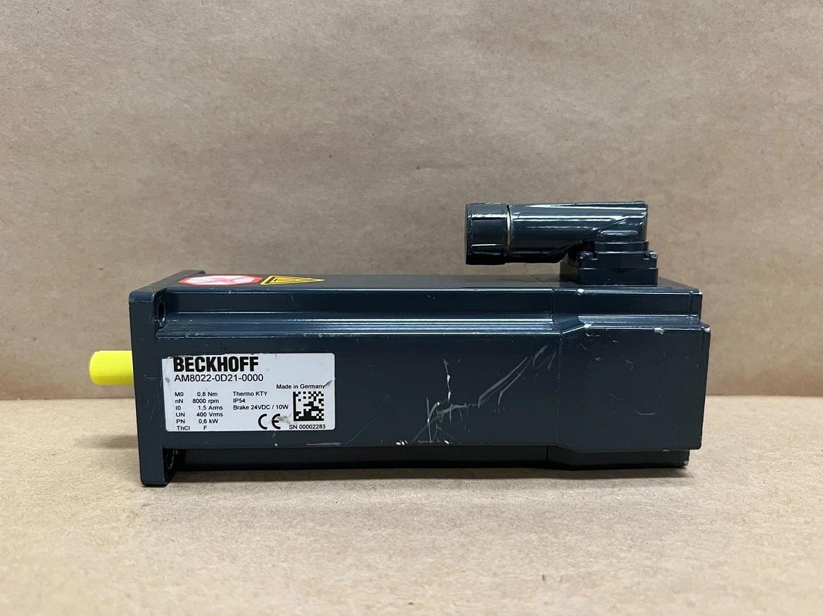 Used Beckhoff AM8022-0D21-0000 8000 RPM Brushless Servo Motor
