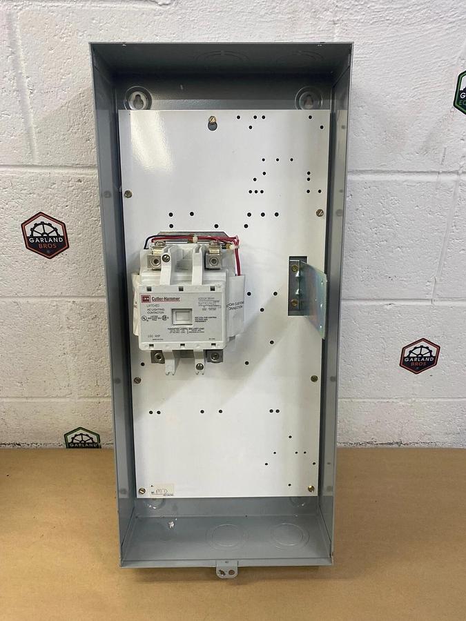 Used Eaton Cutler Hammer ECL04E1A2A Enclosure w Magnetically Latched Contactor 100A