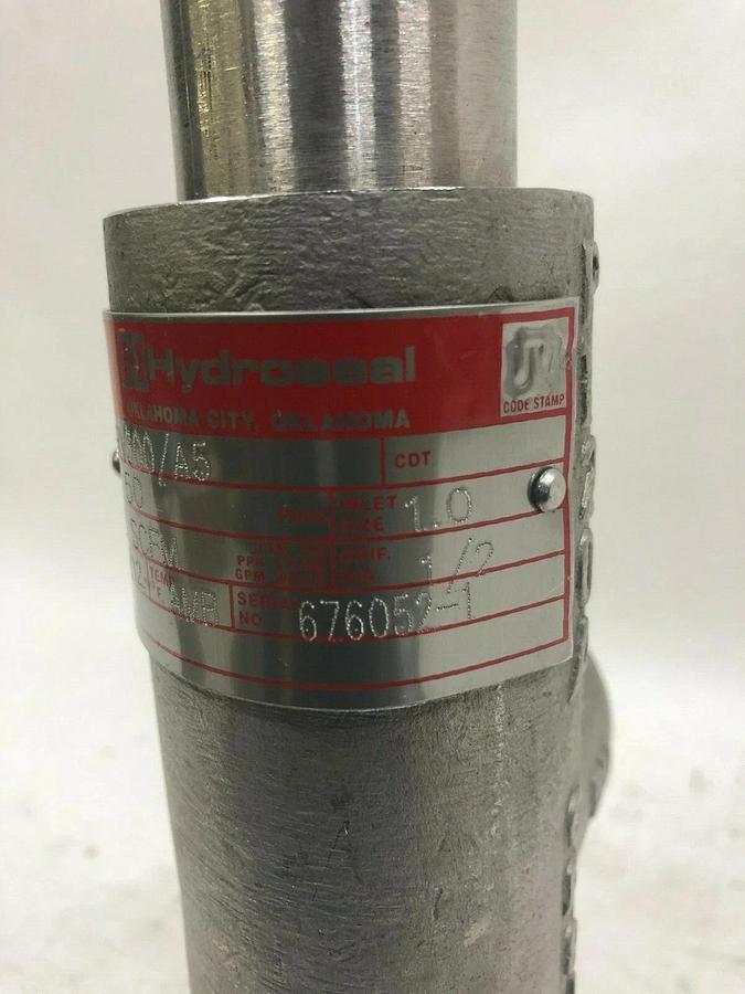 Used Hydroseal 4FRV300/A5 Inlet Size of 1"