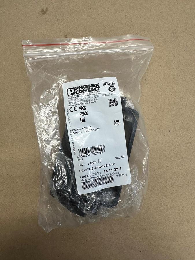 Used Phoenix Contact HC-STA-B16-BWS-ELC-AL Heavy Duty Power Connector Housing *NEW*