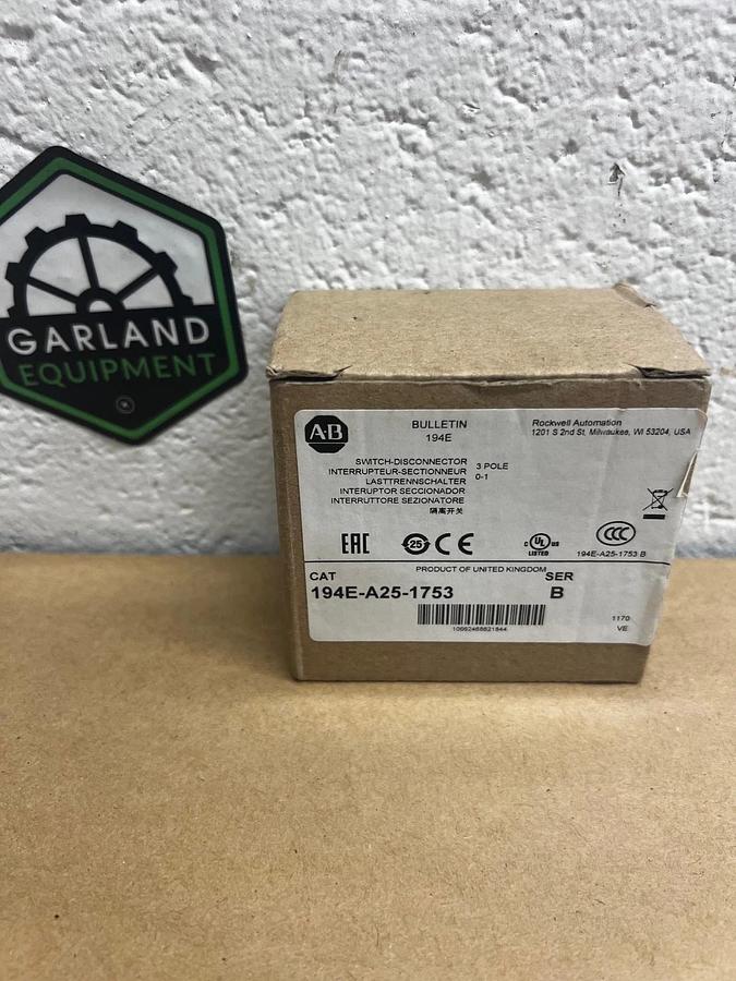 Allen Bradley 194E-A25-1753 Switch-Disconnector 3 Pole