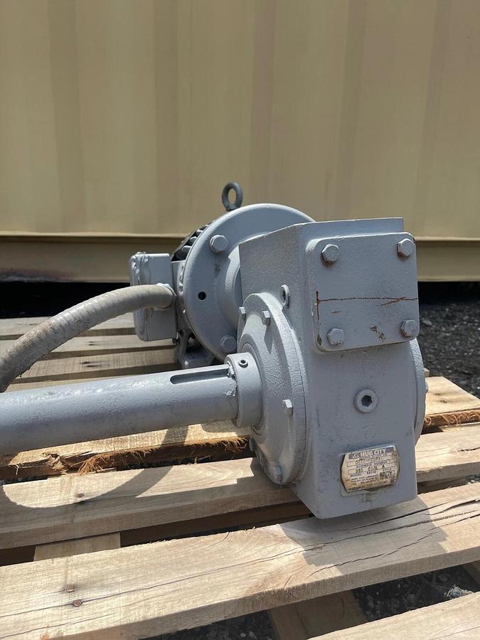 Used Hub City 385 Speed Reducer w/ 3 HP Power Tech Electric Motor, Ratio 60:1