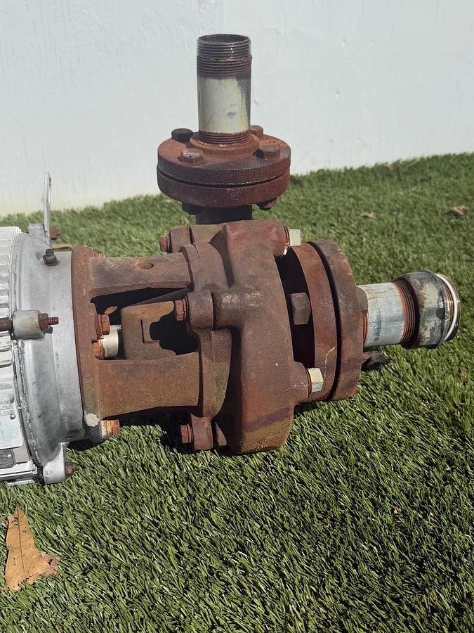 Used Dayton G40828A Industrial Motor w/ Pump 5Hp, 3495RPM, 230/460V, 3 Ph, 60Hz