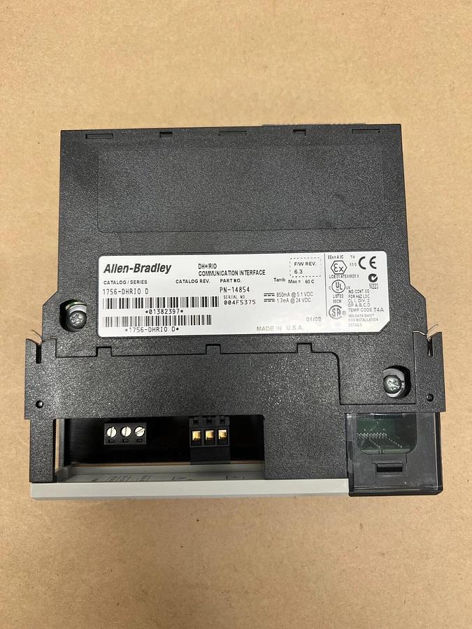Used Allen Bradley 1756-DHRI0D DH + RI0 Communication Interface, REV. 6.3