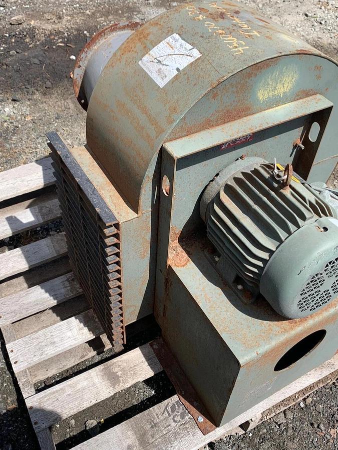 Used New York Blower (NYB) Size 15 ACF Fan, 2600 CFM @ 8" SP  w/ Baldor 5HP Motor