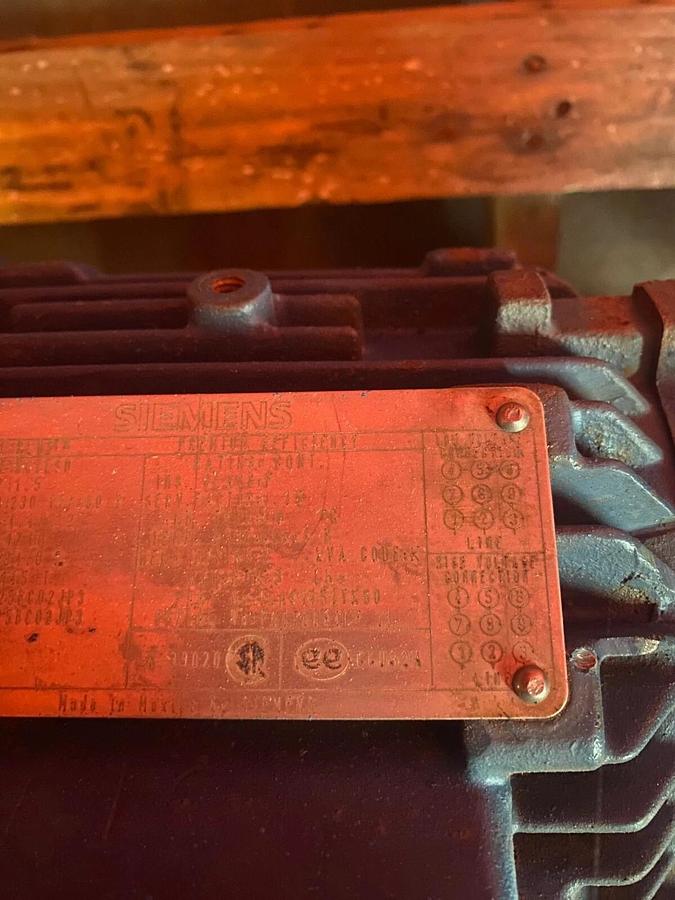 Used Carolina Conveying 10” Rotary Airlock Feeder w/ Siemens Motor 1.5HP, 1740 RPM