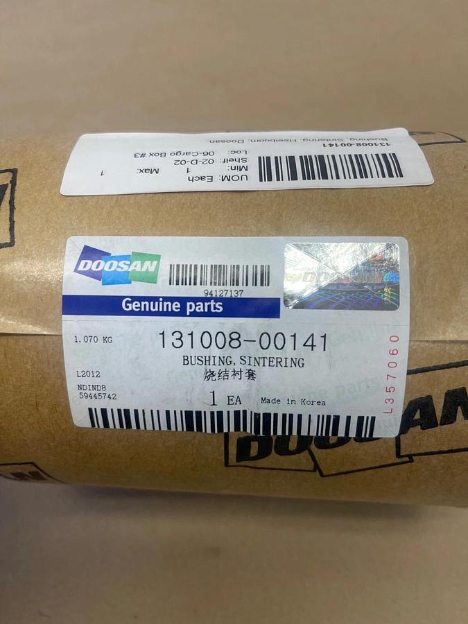 Used Doosan 131008-00141 Sintering Bushing, Bearing Sleeve