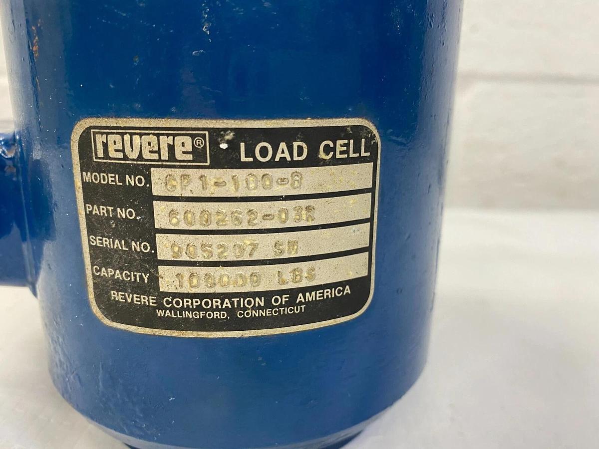 Used Revere CP1-100-B Load Cell part no. 600262-03R 100k Capacity