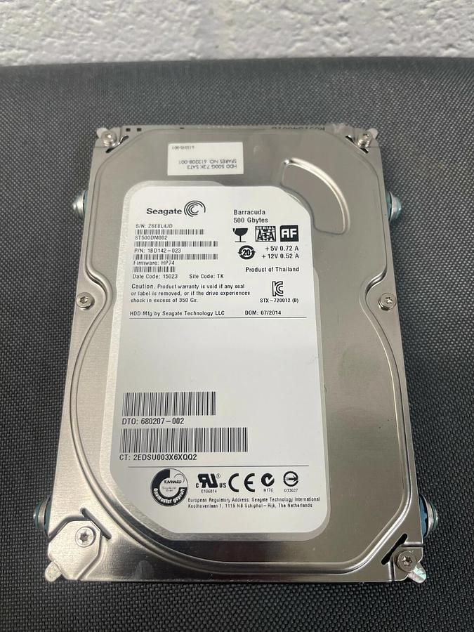 Used Seagate Barracuda ST500DM002, 500 Gb, LOT of 9