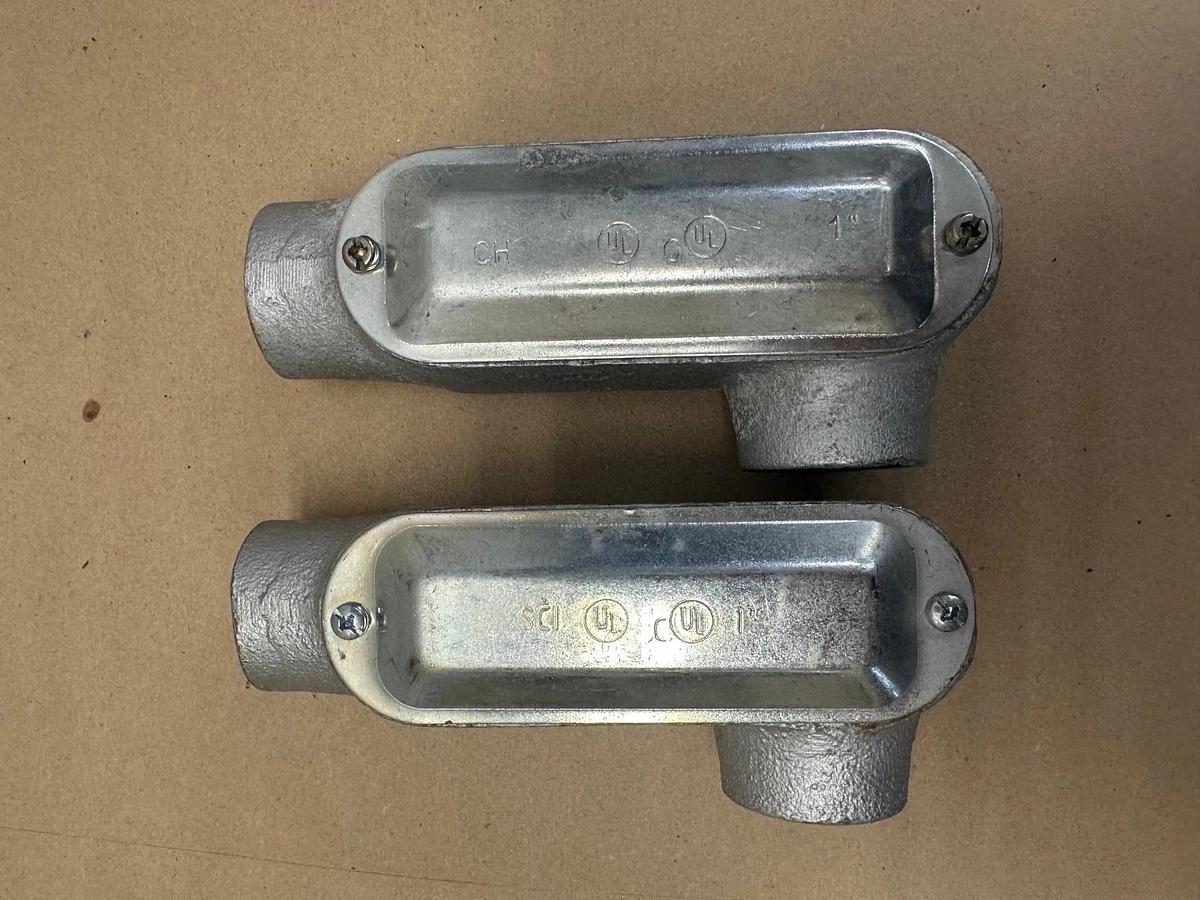 Used Crouse Hinds 27LL 100M Form 5, 1” Conduit - Lot of 2