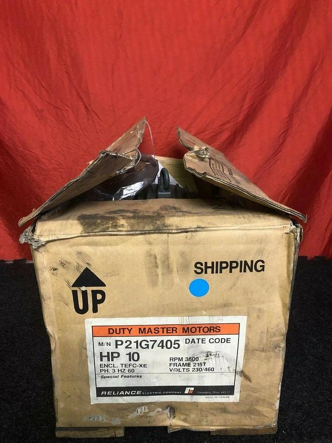 Reliance Electric 10 HP Electric Motor, 3510 RPM, 3 Phase, 215T Frame