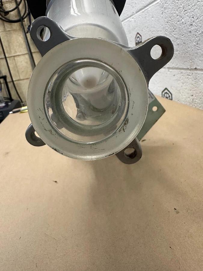 Used Pyrex/Bimba 1-1/2” Glass Diverter Valve w/ QVF548CORNING