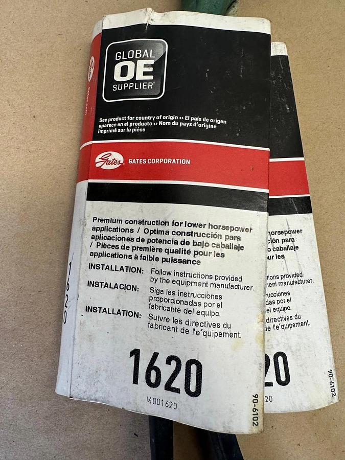 Used Gates 1620 V-Belt, Lot of 2 *NEW*