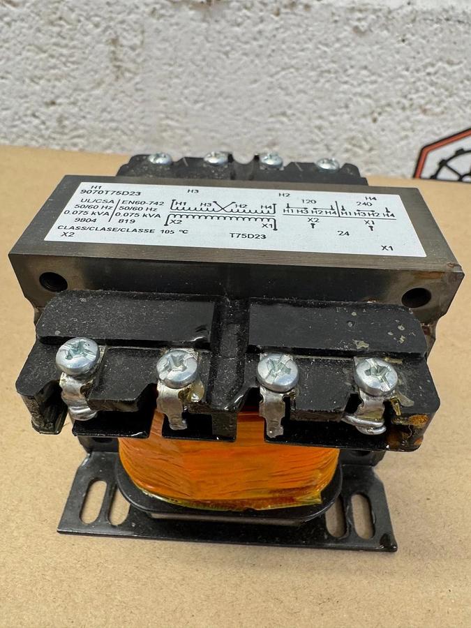 Used Square D 8070T75D23 0.075 kVA Transformer EN60-742